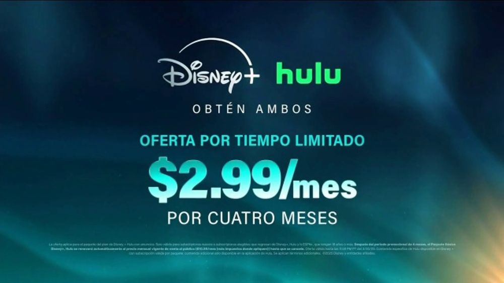 Favoritos de Disney+ y Hulu: $2.99 al mes thumbnail