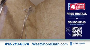 Thumbnail for West Shore Home Fourth of July Sale TV Spot, 'Old Worn Down Bathroom: Free Install, Plus 36 Months'