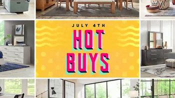 Rooms to Go TV Spot, 'July Fourth Hot Buys: Mid Century Style Living Room'